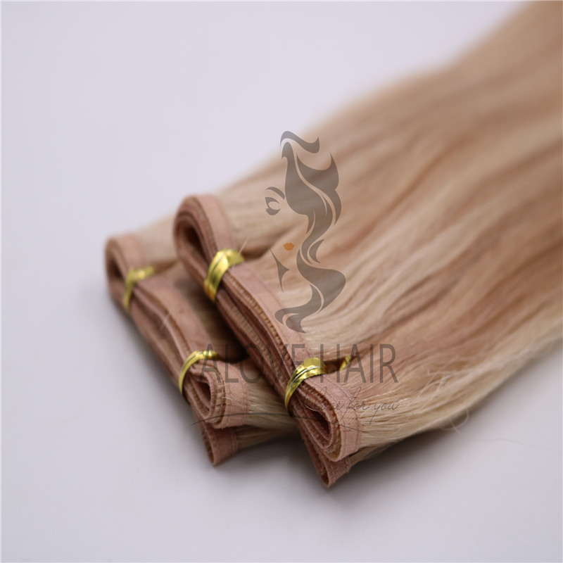 Best quality indian hair flat weft hair extensions